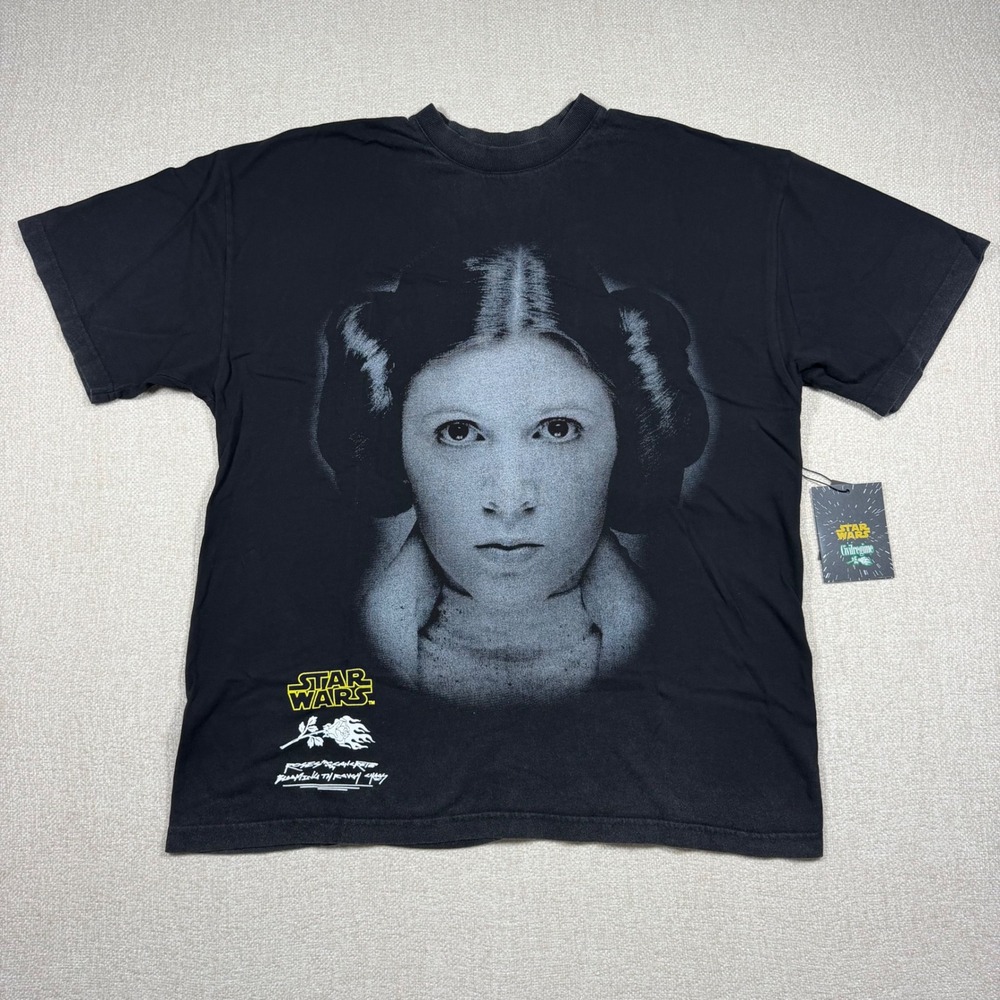 Civil Regime Star Wars Princess Leia Hope Oversized Tee Vintage Black Large NEW